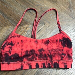 lululemon athletica Red and Black Tie-Dye Sports Bra